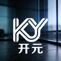 KY开元集团官方网站Logo - 蓝色盾形标志